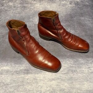 VTG Allen Edmonds York Chukka Zip Up Ankle Boots Men's 13 AAA Ostendo Made USA